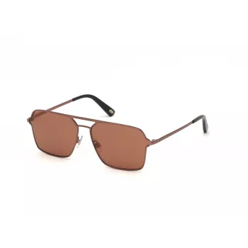 WEB EYEWEAR MAN WE0261-6036E Havana/Rudi acetatiniai rėmeliai su žaliais polikarbonatiniais lęšiais 60/14/145 mm
