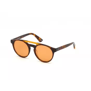 WEB EYEWEAR Unisex WE0262-5156J stačiakampiai acetatiniai akiniai nuo saulės Havana/Brown Gradient 51/19/145 mm UV400