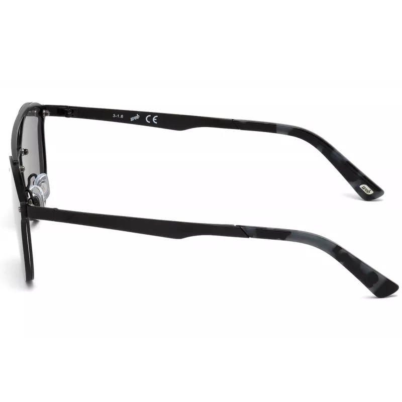 WEB EYEWEAR WE0189-02C Unisex akiniai nuo saulės – juodas rėmelis, pilki lęšiai 59mm