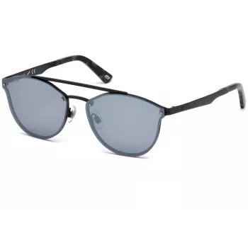 WEB EYEWEAR WE0189-02C Unisex akiniai nuo saulės – juodas rėmelis, pilki lęšiai 59mm