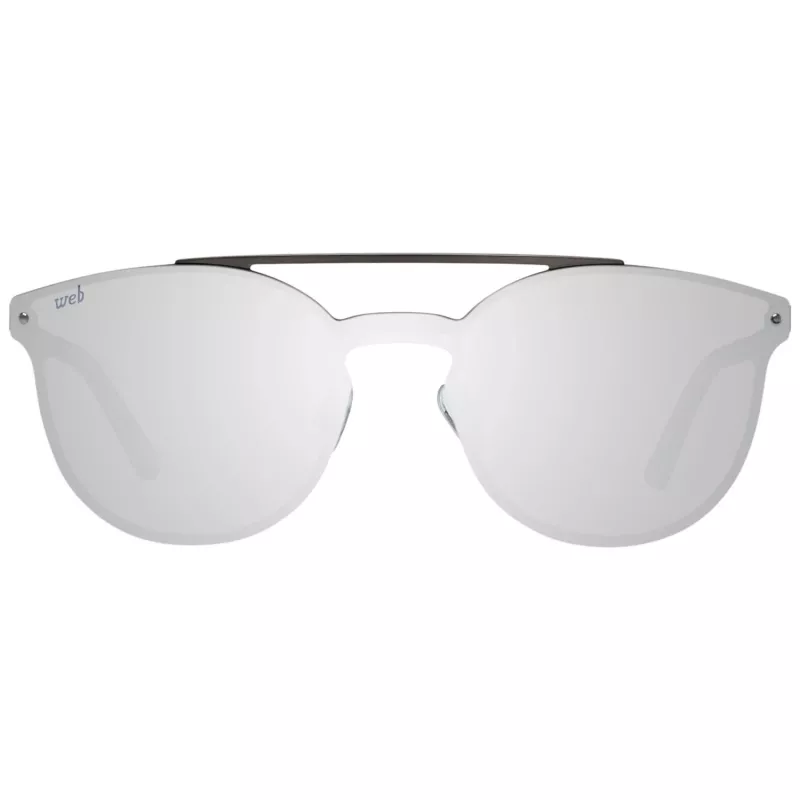 WEB EYEWEAR WE0190-0009C Unisex Akiniai – Geometrinis Juodas Rėmas, Pilki Lęšiai
