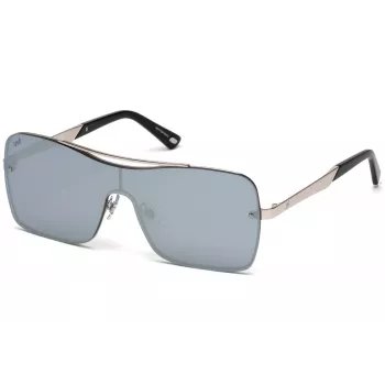 WEB EYEWEAR WE0202-16C Unisex akiniai nuo saulės, blizgantis juodas rėmelis, pilki lęšiai, 54 mm