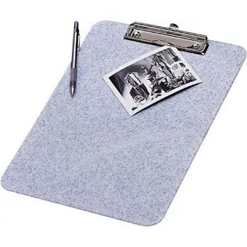 WEDO A4 rašymo lenta su spaustuku, ABS plastikas, granito spalvos, užapvalinti kampai, nikeliuoto metalo spaustukas, kilpelė pakabinimui 57 670