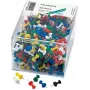 WEDO smeigtukai su 10 mm galvute, 12 mm smaigaliu, nikeliuotas plienas, sidabriniai, 100 vnt. (54600)
