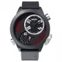 WELDER MAN K32-9201 50mm Analoginis Kvarcinis Laikrodis Juodu Ciferblatu Odiniu Dirželiu