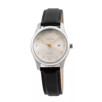 WENGER MAN 19.021.101 Šveicariškas kvarcinis chronografinis laikrodis, 44 mm, mėlynas ciferblatas, nerūdijantis plienas