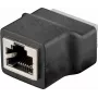 Wentronic 76737 RJ45 T-adapteris skirstytuvas, 1x RJ45 vyriškas į 2x RJ45 moteriškus, 8 kontaktų, juodas