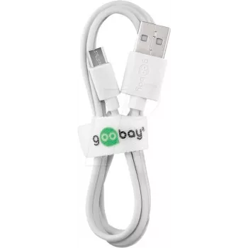 WENTRONIC Goobay 38665 USB 2.0 kabelis, USB-A male į Micro-USB B male, 0,5 m, baltas
