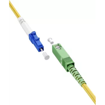 WENTRONIC Goobay 59651 OS2 vienmodis optinis pateikimo kabelis SC/APC į LC/UPC, 5 m, geltonas, LSZH