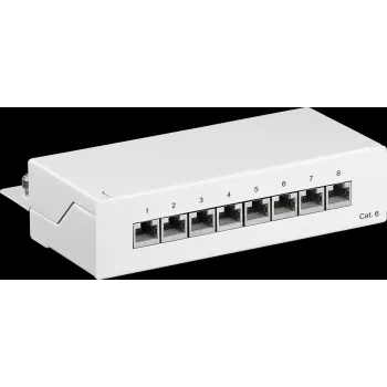 Wentronic Goobay 62069 26 prievadų Cat6 S/UTP ekranuotas prievadų skydas, 1U 19 colių stovo montavimas, baltas