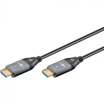 WENTRONIC Goobay 76276 aktyvus optinis HDMI kabelis AOC 8K - 10 m, HDMI 2.1, 48 Gbps, 8K@60Hz, 4K@120Hz, Dynamic HDR, eARC, VRR, ALLM, HDCP 2.3, juodas