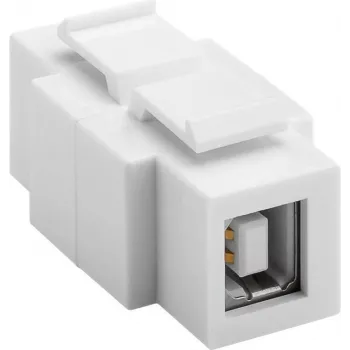 WENTRONIC Goobay 79930 plokščias USB 2.0 adapteris, USB-A female į USB-B female, baltas