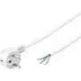 Wentronic Goobay kampuotas Schuko maitinimo kabelis atvirais galais, 5 m, baltas, H05VV-F 3G1.5, 16 A 93313