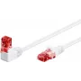 WENTRONIC Goobay CAT 6 tinklo kabelis su 1x 90° kampu, U/UTP, baltas, 5 m - Top Latch, CCA varis-aliuminis (51525)