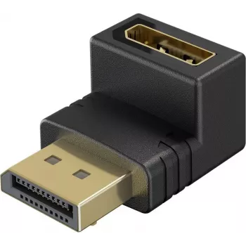 Wentronic Goobay DisplayPort kampinis adapteris 90° žemyn, juodas (77130)