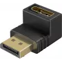 Wentronic Goobay DisplayPort kampinis adapteris 90° žemyn, juodas (77130)
