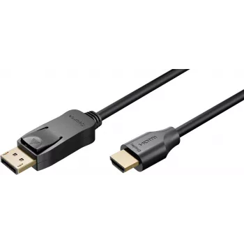 Wentronic Goobay DisplayPort į HDMI kabelis 1 m juodas 4K 30Hz 80526
