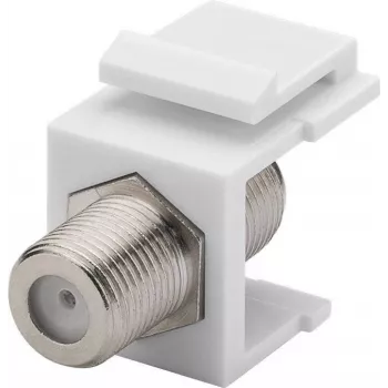 Wentronic Goobay Keystone modulis SAT/Antenai F-Female į F-Female sujungiklis baltas 79474