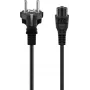 Wentronic Goobay maitinimo prailginimo kabelis, Schuko kištukas į Schuko lizdą, 1 m, juodas, 16 A, 250 V, H05VV-F 3G1.5, kampuotas kištukas, CE/VDE 57846