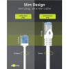 Wentronic Goobay Ultra-Flexible CAT 6A Patch Cable Slim U/UTP White - Extra-Short Connectors, 0,5 m 74299