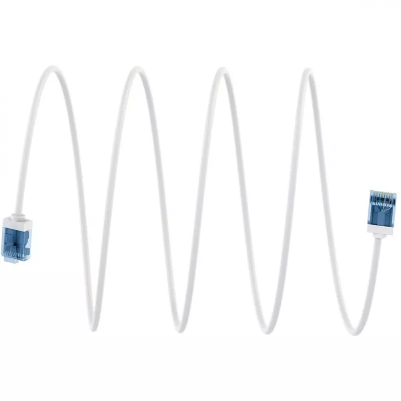 Wentronic Goobay Ultra-Flexible CAT 6A Patch Cable Slim U/UTP White - Extra-Short Connectors, 0,5 m 74299