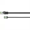 Wentronic Goobay Ultra-Flexible CAT 8.1 Slim S/FTP Patch Cable, juodas, 0,25 m, 40 Gbps, itin trumpi snagless RJ45 74355