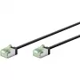 Wentronic Goobay Ultra-Flexible CAT 8.1 Slim S/FTP Patch Cable, juodas, 0,25 m, 40 Gbps, itin trumpi snagless RJ45 74355