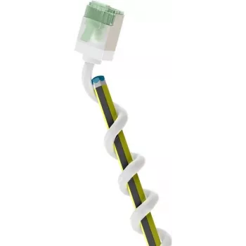 Wentronic Goobay Ultra-Flexible CAT 8.1 Slim U/FTP komutacinis kabelis, baltas, 0,5 m, 40 Gbps, itin trumpi jungtys 74358