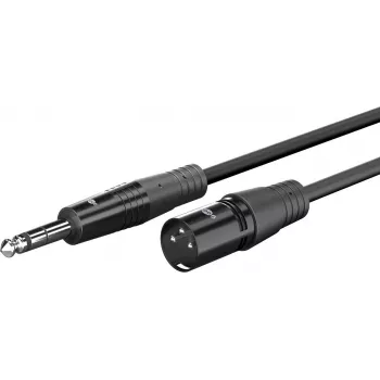 Wentronic Goobay XLR vyriškas į 6,35 mm mono jack vyriškas audio kabelis 1,5 m juodas 80361