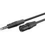 Wentronic Goobay XLR vyriškas į 6,35 mm mono jack vyriškas audio kabelis 1,5 m juodas 80361