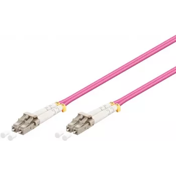 Wentronic LC-LC OM4 Duplex daugiamodis šviesolaidinis pataisos kabelis, 50/125µm, LSZH, rausvas 95940