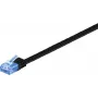 Wentronic RJ-45 CAT6a 20m U/UTP tinklo patch kabelis, auksuoti jungtys, male to male, 10 Gbps, 500 MHz, varis, daugiasluoksnis, TIA/EIA-568B 96389