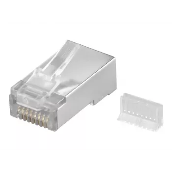 Wentronic RJ45 modulinis kištukas, ekranuotas 8P8C, apvaliam kabeliui, palaidinis