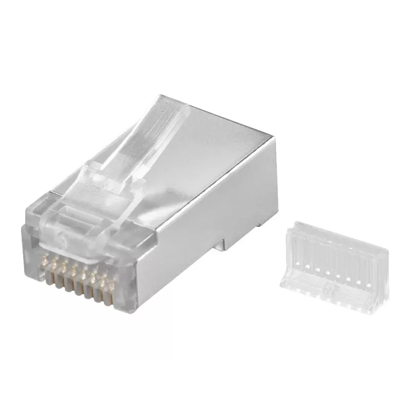 Wentronic RJ45 modulinis kištukas, ekranuotas 8P8C, apvaliam kabeliui, palaidinis
