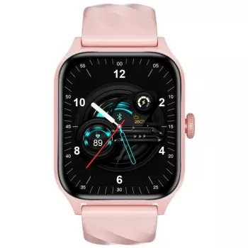 WEOFLY Active Smartwatch Pink 1,85 inch TFT LCD Bluetooth 5.2 IP68 Heart Rate SpO2 Sleep Tracker 100+ Sports Modes 280mAh Magnetic Charging Silicone Strap