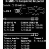 Wera 17 dalių Kraftform Kompakt 60 antgalių rinkinys, plokštieji, Phillips, Pozidriv, TORX BO 05051042001