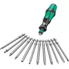 Wera 17 dalių Kraftform Kompakt 60 antgalių rinkinys, plokštieji, Phillips, Pozidriv, TORX BO 05051042001
