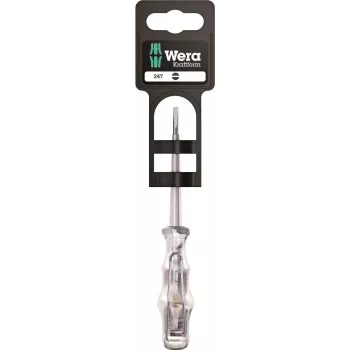 Wera 247 įtampos testeris-atsuktuvas, plokščias 0,5 x 3,0 x 70 mm, 150-250V AC, DIN VDE 0680-6, Kraftform rankena 05100100001