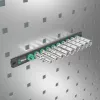 Wera 3/8 inch Deep Socket Set on Magnetic Rail, 9-Piece, Metric, Black/Green