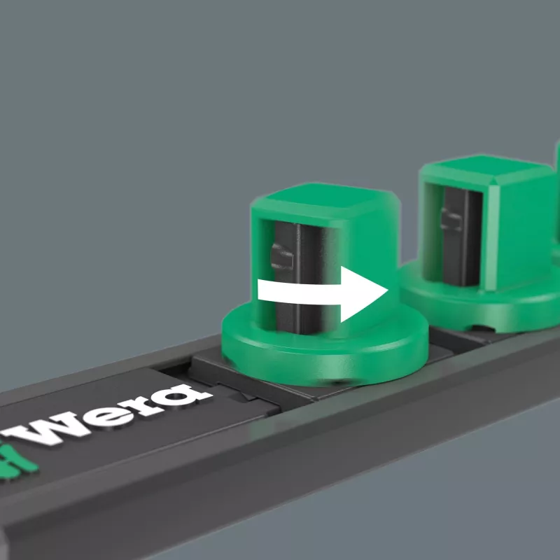 Wera Magnetic Rail A Imperial 1/4 colio lizdų laikiklis, 4 laikikliai, 05005420001