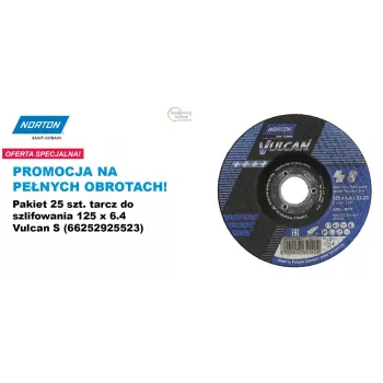 Šlifavimo diskas WHEEL STAND PRO Norton Vulcan 125 x 6,4 A30S