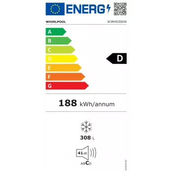 Whirlpool W3RHS30DW šaldiklis skrynia 308 l, energijos klasė D, baltas, laisvai pastatomas su LED ekranu