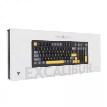 „White Shark EXCALIBUR-B TKL“ mechaninė žaidimų klaviatūra, KTT Wine Red linijiniai, Hot-Swap, per klavišą RGB, juoda