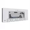 White Shark EXCALIBUR-W mechaninė žaidimų klaviatūra, 75% išdėstymas, KTT Wine Red karšto keitimo, per klavišą RGB, laidinė, balta