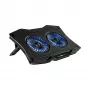 White Shark ICE GUARD GCP-4 aušinimo padėklas su dviem 125 mm mėlynos spalvos LED ventiliatoriais, 5 aukščio padėtimis, iki 17,3 col.
