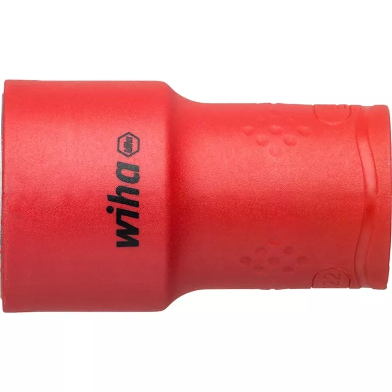 Wiha 43024 izoliuotas reketo ir galvučių rinkinys, 1/2 colio, 21 dalių, VDE sertifikuotas, raudonas/geltonas
