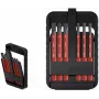 Wiha slimBit electric 45804 izoliuotų VDE atsuktuvų antgalių rinkinys, 6 vnt., plokšti, Phillips, Pozidriv, TORX, 75 mm