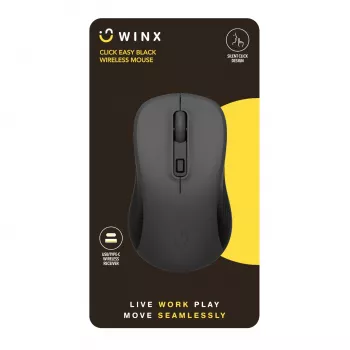 WINX CLICK Easy 1600DPI 2.4GHz belaidė pelė - juoda