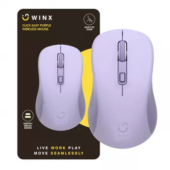 WINX CLICK Easy 1600DPI 2,4GHz belaidė pelė - violetinė
