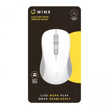 WINX CLICK Easy 1600DPI 2,4GHz belaidė pelė - balta